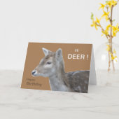 Carte de voeux d'anniversaire Hi DEER (Fleur jaune)