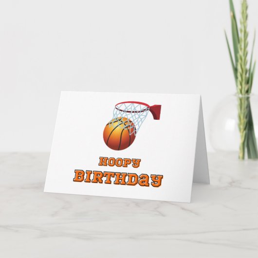 Carte de vœux d'anniversaire Hoopy (Devant)