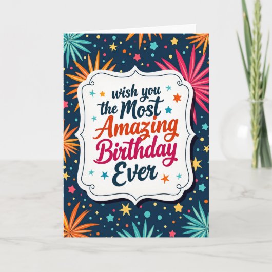 Carte de vœux d'anniversaire incroyable (Devant)
