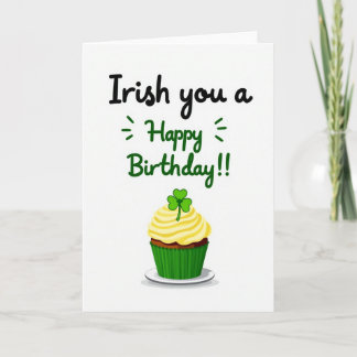 Carte de vœux d'anniversaire irlandais