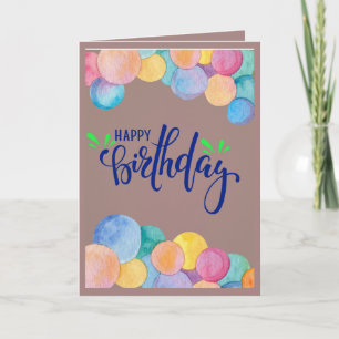 Carte de vœux d'anniversaire joyeuse avec ballon c