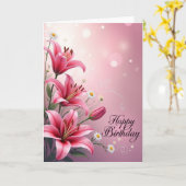Carte de vœux d'anniversaire Joyeuse Fleur (Fleur jaune)