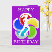 Carte de voeux d'anniversaire joyeuse pour une fil (Fleur jaune)