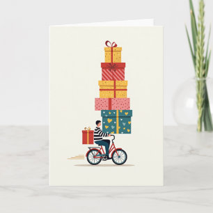 Carte de Vœux d'Anniversaire Joyeux à Vélo