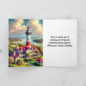 Carte de voeux d'anniversaire Joyeux avec phare à (Intérieur)