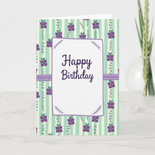 Carte de vœux d'anniversaire lavande