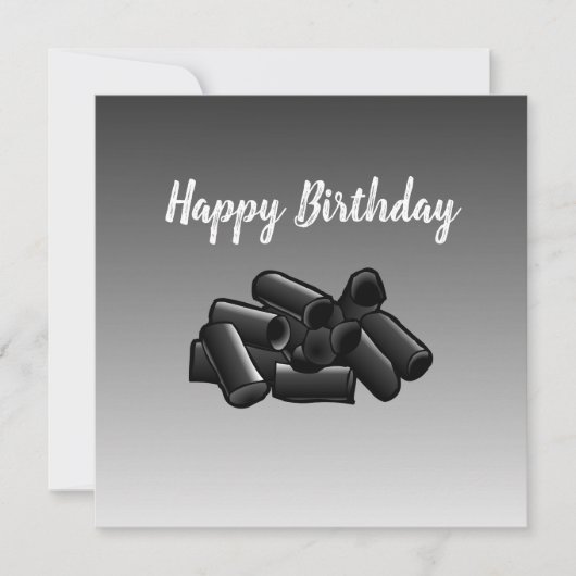 Carte de vœux d'anniversaire Licorice Flat (Devant)