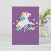 Carte de vœux d'anniversaire Licorne Arc-en-ciel 5 (Debout devant)
