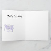 Carte de voeux d'anniversaire Ligne Dessin d'un ch (Intérieur)