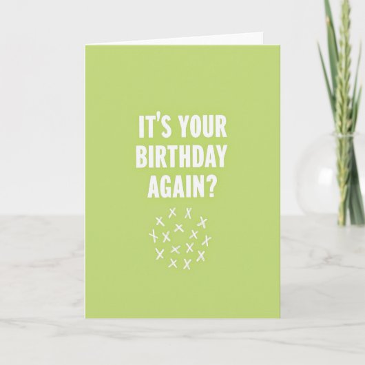 Carte de vœux d'anniversaire Lime (Devant)