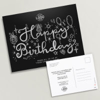 Carte de vœux d'anniversaire Logo Entreprise Fun A