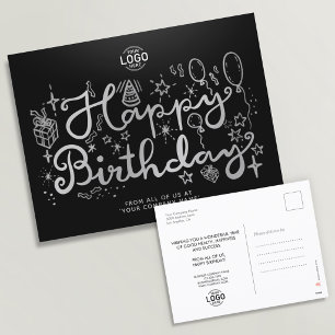 Carte de vœux d'anniversaire Logo Entreprise Fun A