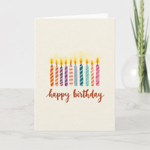 Carte de vœux d'anniversaire lumineuse