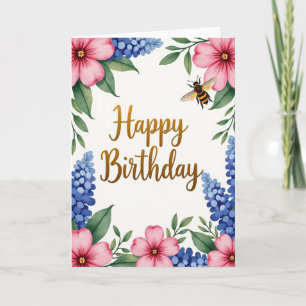 Carte de vœux d'anniversaire lumineuse