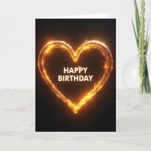 Carte de vœux d'anniversaire lumineuse