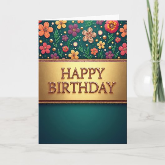 Carte de vœux d'anniversaire Luxe (Devant)