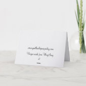 Carte de vœux d'anniversaire magique (Dos)