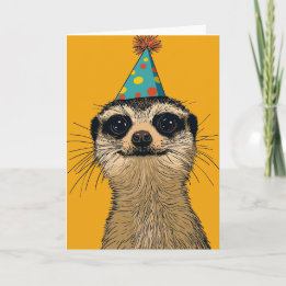 Carte de voeux d'anniversaire Meerkat