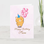 Carte de vœux d'anniversaire mignonne (Devant)