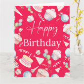 Carte de voeux d'anniversaire mignonne (Fleur jaune)