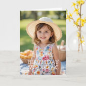 Carte de vœux d'anniversaire moderne simple avec p (Fleur jaune)