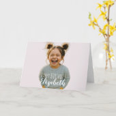 Carte de vœux d'anniversaire moderne simple avec p (Fleur jaune)