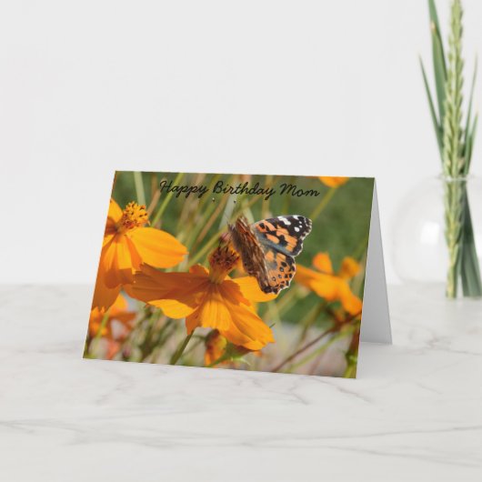 Carte de voeux d'anniversaire Monarch Butterfly Fl (Devant)