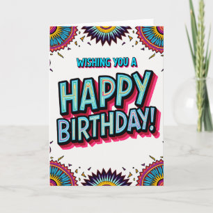 Carte de vœux d'anniversaire mosaïque