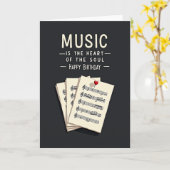 Carte de vœux d'anniversaire musicale (Fleur jaune)