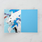 Carte de voeux d'anniversaire : Nage des requins (Intérieur)