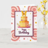 Carte de vœux d'anniversaire Papillon (Fleur jaune)