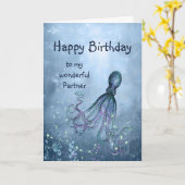 Carte de voeux d'anniversaire partenaire amusant r (Fleur jaune)