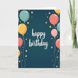 Carte de vœux d'anniversaire pastel