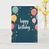 Carte de vœux d'anniversaire pastel (Fleur jaune)