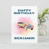 Carte de vœux d'anniversaire personnalisée avec un (Debout devant)