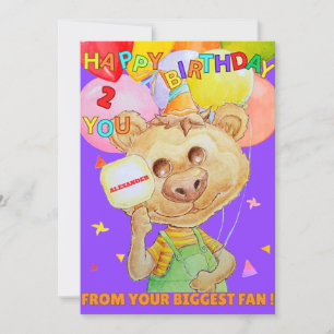 Carte de vœux d'anniversaire personnalisée pour de