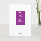 Carte de vœux d'anniversaire PERSONNALISÉE WHIPPET (Dos)