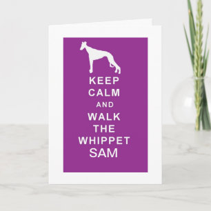 Carte de vœux d'anniversaire PERSONNALISÉE WHIPPET