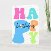 Carte de vœux d'anniversaire photo avec typographi (Devant)