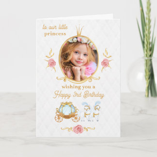 Carte de vœux d'anniversaire photo Princesse Rose
