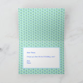 Carte de vœux d'anniversaire pliée Crocus et Iris (Intérieur)