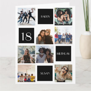 Carte de vœux d'anniversaire pliée personnalisée a