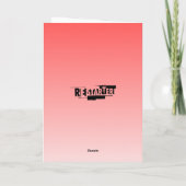 Carte de vœux d'anniversaire pliée Pomme rouge (Dos)