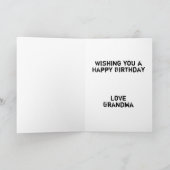 Carte de vœux d'anniversaire pliée Rocket Snail (Intérieur)