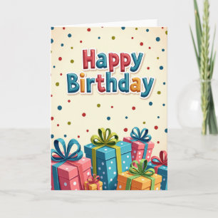 Carte de vœux d'anniversaire Pop Art