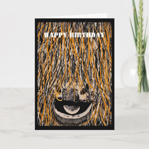 Carte de vœux d'anniversaire Pop Art Highland Cow