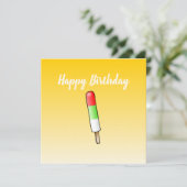 Carte de vœux d'anniversaire Popsicle Flat (Debout devant)