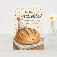 Carte de vœux d'anniversaire pour amateur de pain
