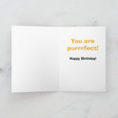 Carte de voeux d'anniversaire pour chat drôle mign (Intérieur)
