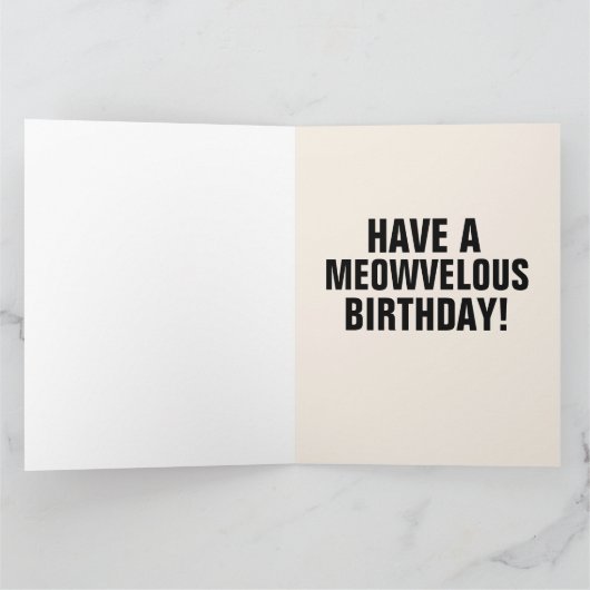 CARTE DE VŒUX D'ANNIVERSAIRE POUR CHAT TABBY COOL (Intérieur)